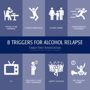 8 Triggers For Alcohol Relapse Infographic