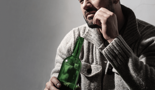 Alcoholic living with denial